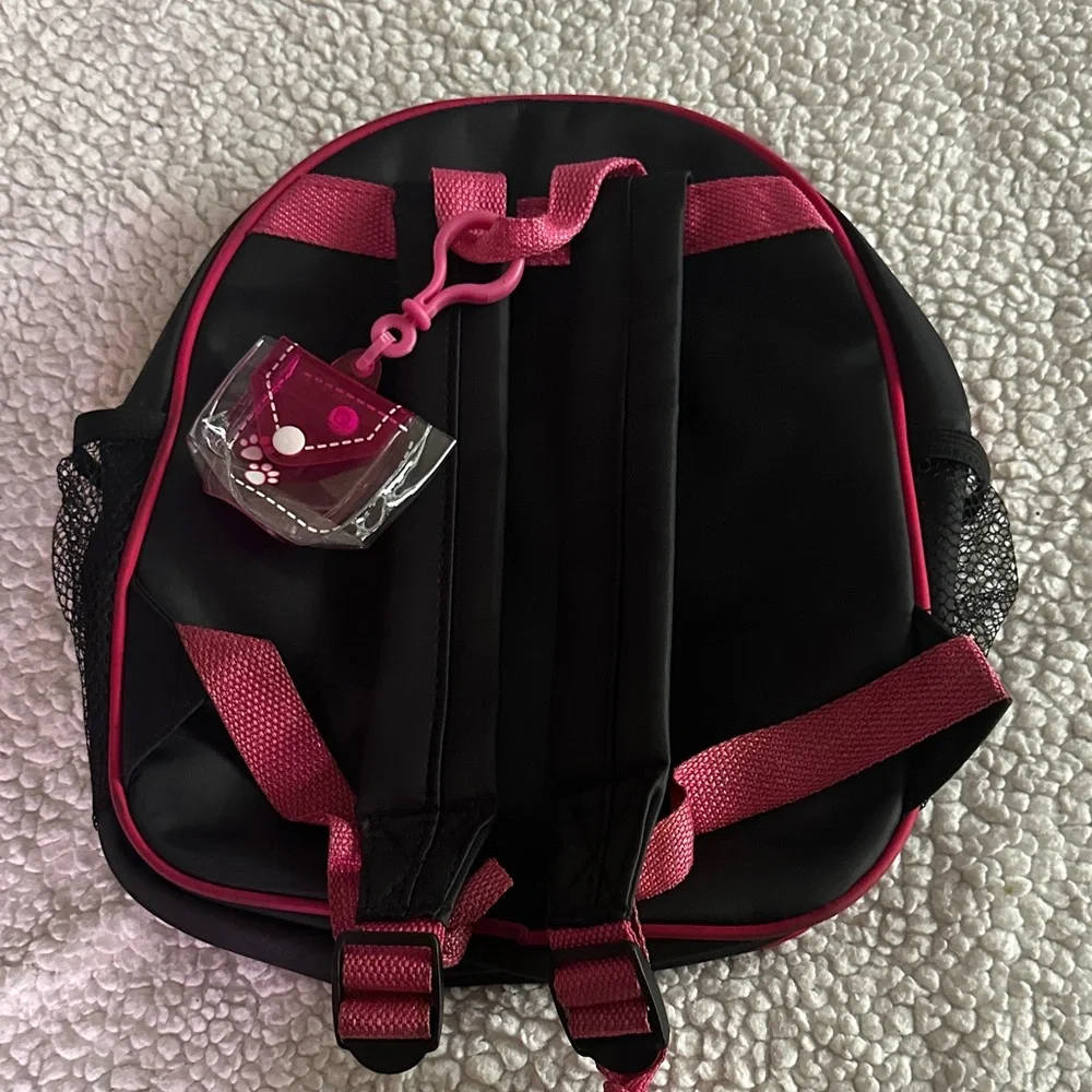 Black Quilted Backpack with Pink Ballet Design 💕 4x15$ - Picture 2 of 5